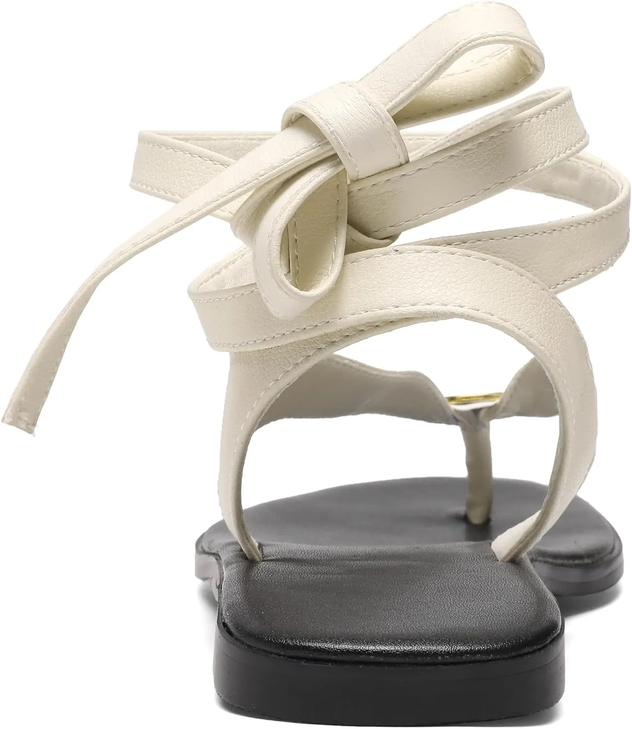 Strap Flip Flop Flat Sandals for Women with Metal Circular Ankle Strappy Ladies Fashion Cute Summer Thong Sandals Dressy.