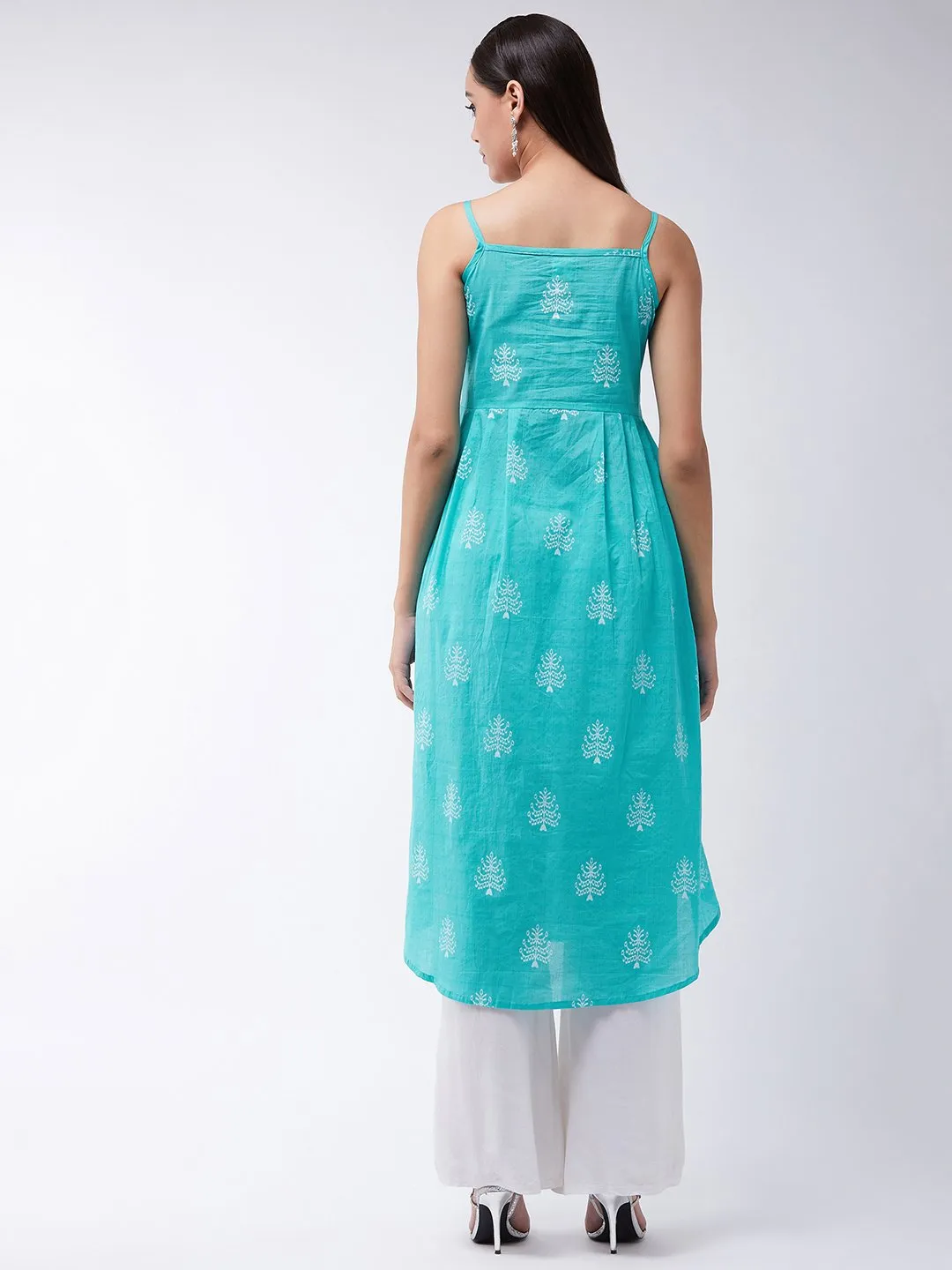 Strappy Kurta In Sea Green