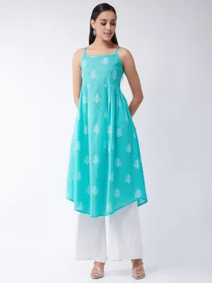 Strappy Kurta In Sea Green