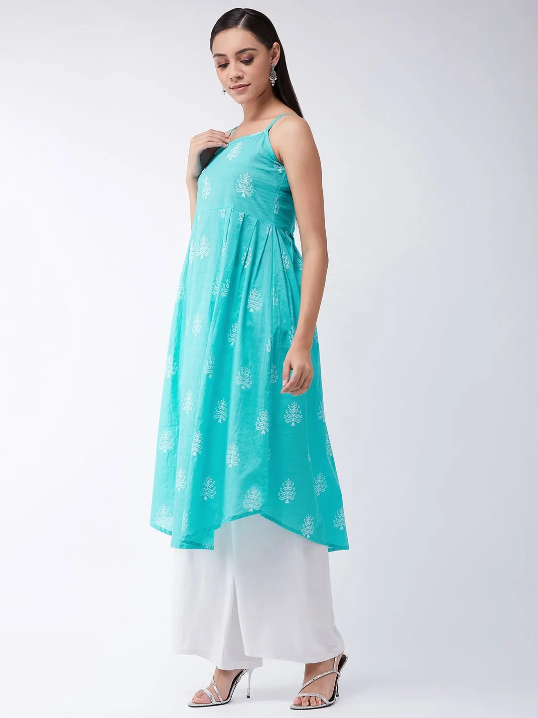 Strappy Kurta In Sea Green