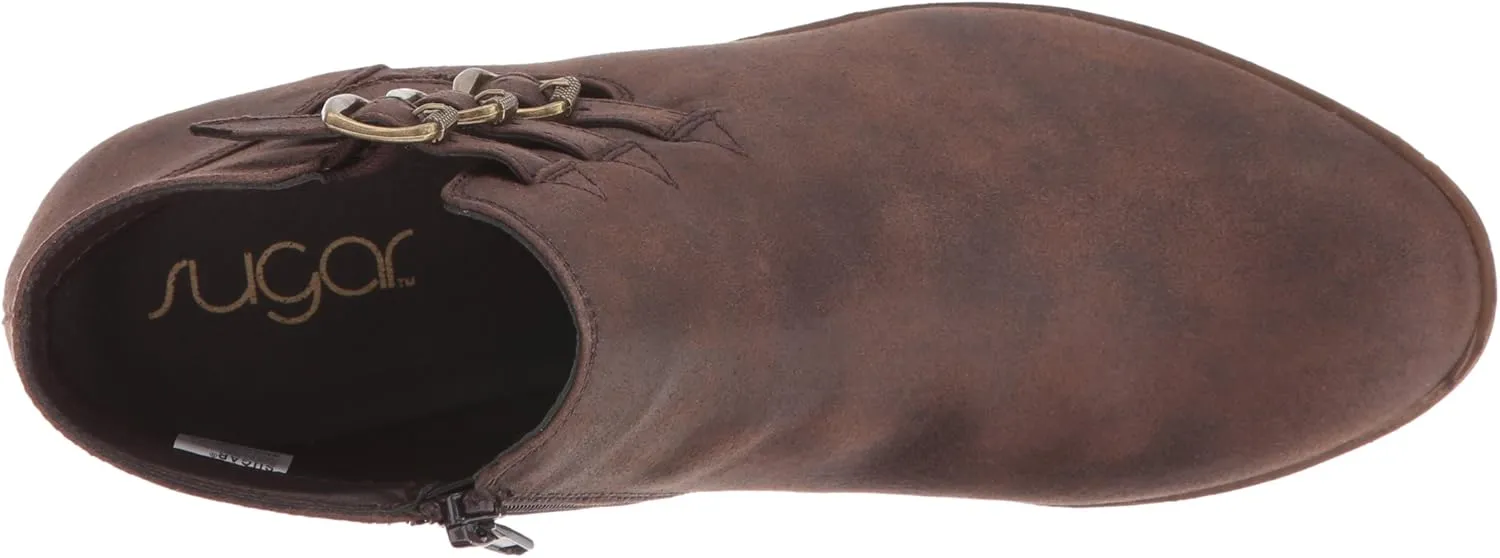 Sugar Women's Dress Block Heel Ankle Boot, Ladies Zipper Bootie
