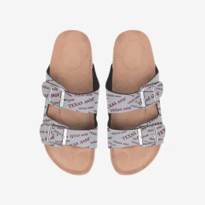 Texas A&M Aggies Womens Mini Print Double Buckle Sandal