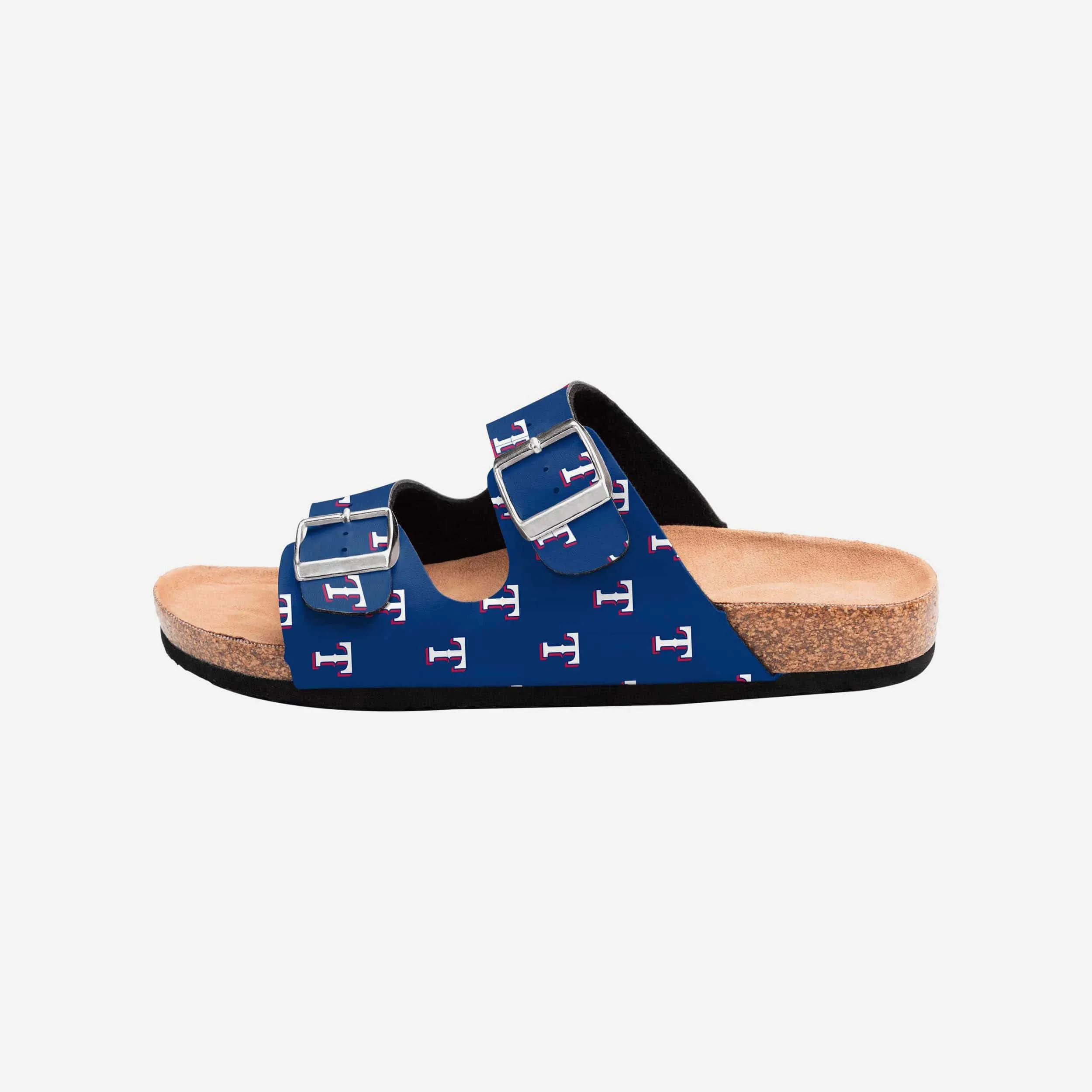 Texas Rangers Womens Team Logo Double Buckle Sandal