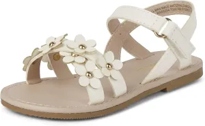 The Children's Place Girl's Baby Toddler Flat Sandals with Adjustable Ankle Strap Slipper