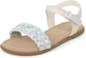 The Children's Place Girls Flat Sandals with Adjustable Ankle Strap