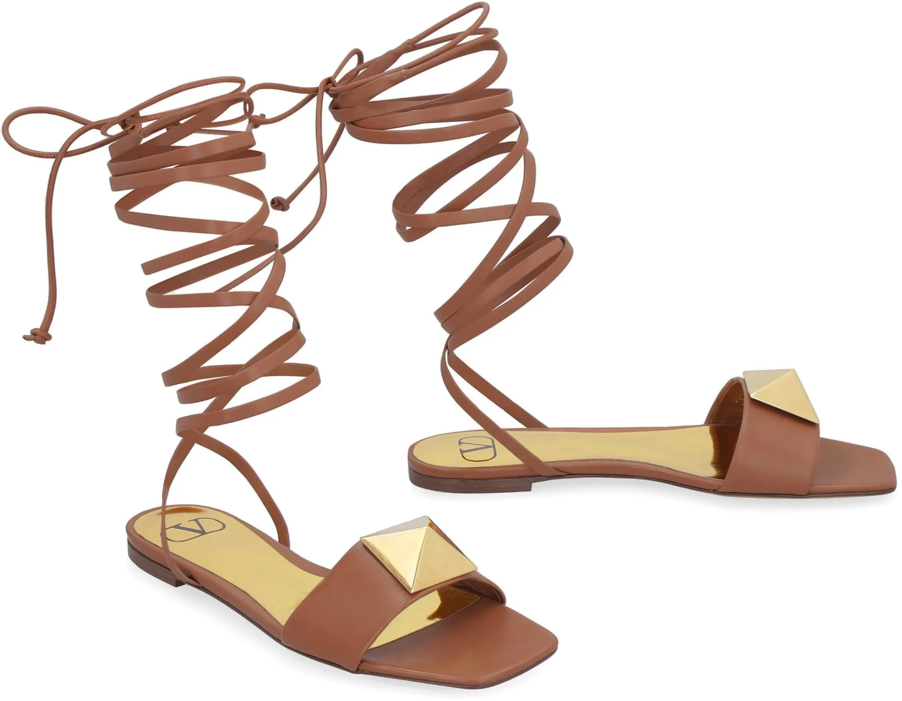 Valentino Garavani - One Stud leather flat sandals