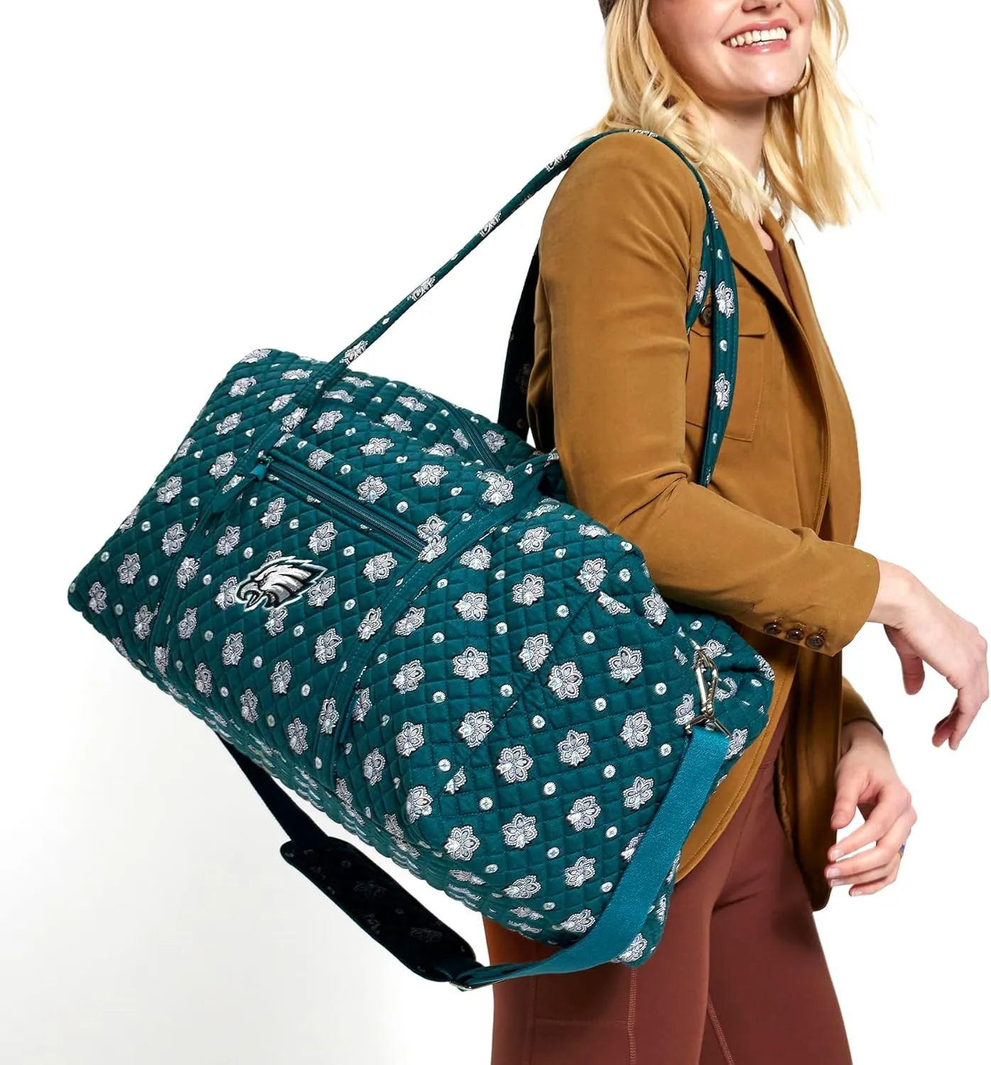 Vera Bradley Women's Cotton NFL Large Travel Duffel Bag (Multiple Teams Available)