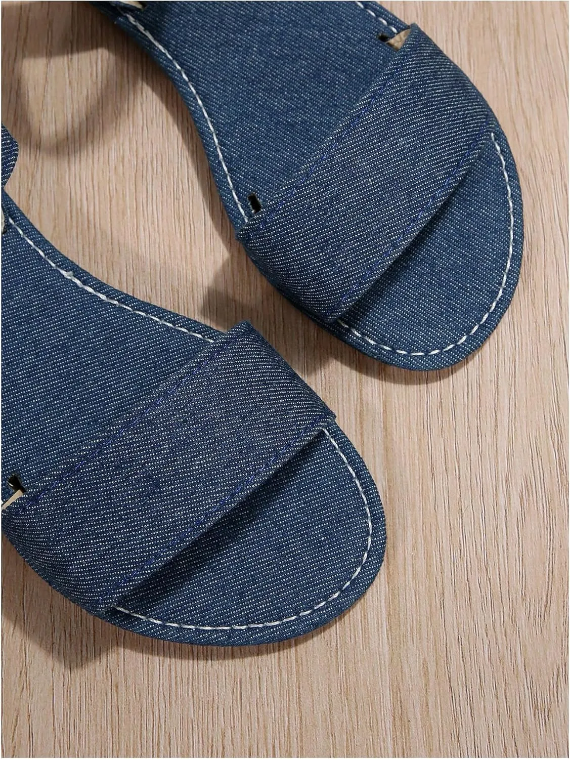 Verdusa Women's One Band Ankle Strap Flat Sandals Open Toe Walking Shoes