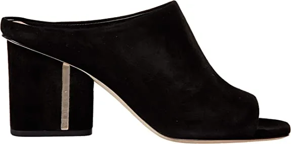 VIA SPIGA Women's V-Hennie Slides Sandal, Black, 7.5
