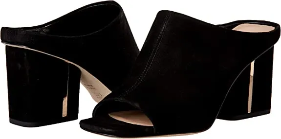 VIA SPIGA Women's V-Hennie Slides Sandal, Black, 7.5