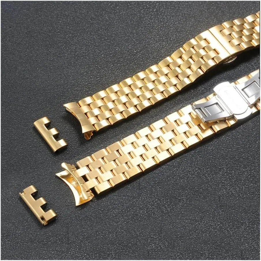 Watch Strap,Watch bands, 16-26mm Universal Solid Stainless Steel Flat Curved Ends Wrist Watch Band Strap Men Women Metal Bracelet Belt 18 20 22 22 24mm
