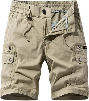 Wide Leg Shorts for Men Basic Plaid with Pockets Zipper Country Flattering Cargo Shorts for Men Hemming Countryside
