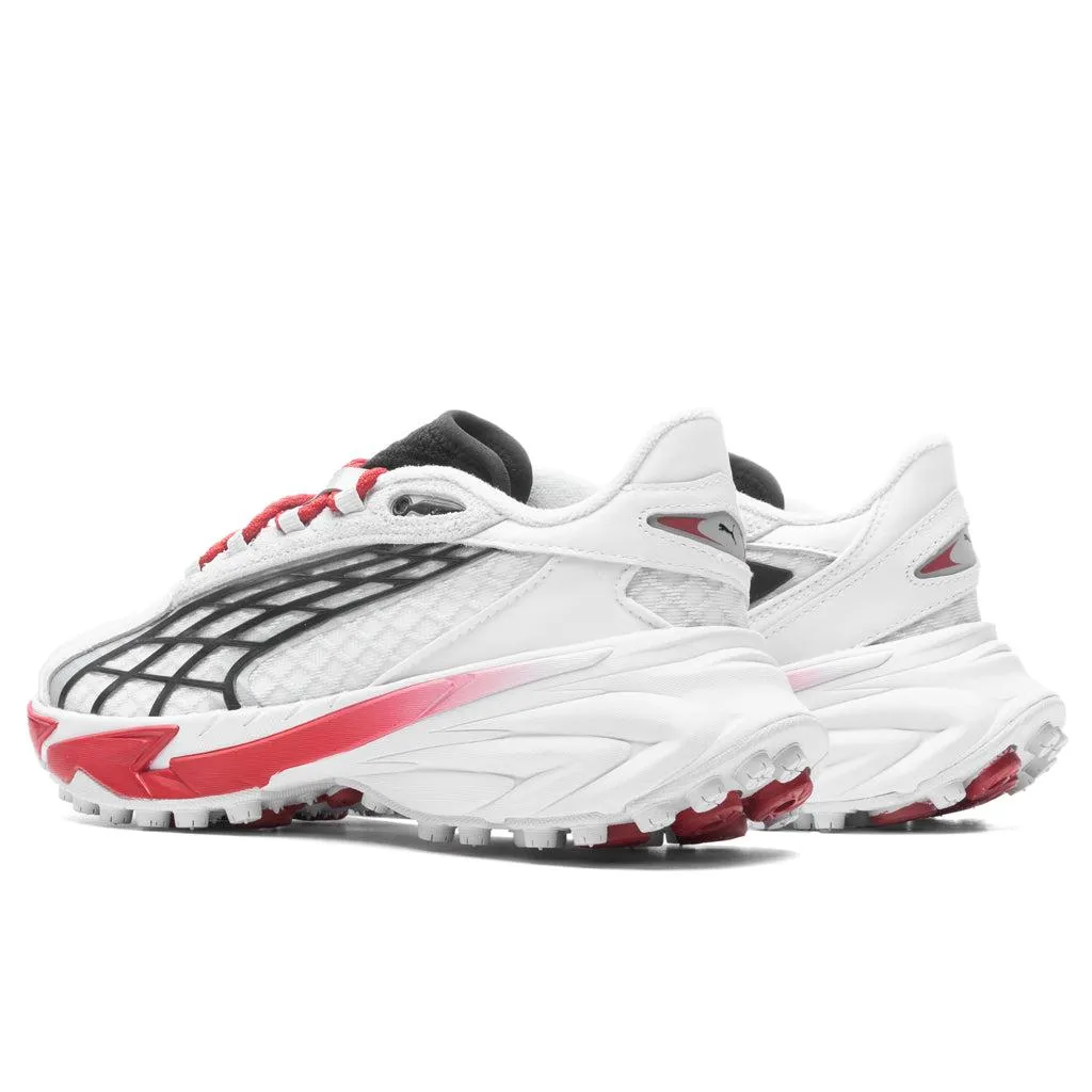 WMNS Puma Spirex Motogame White Silver Mist Red Black 397272-01 Shoe Trainer