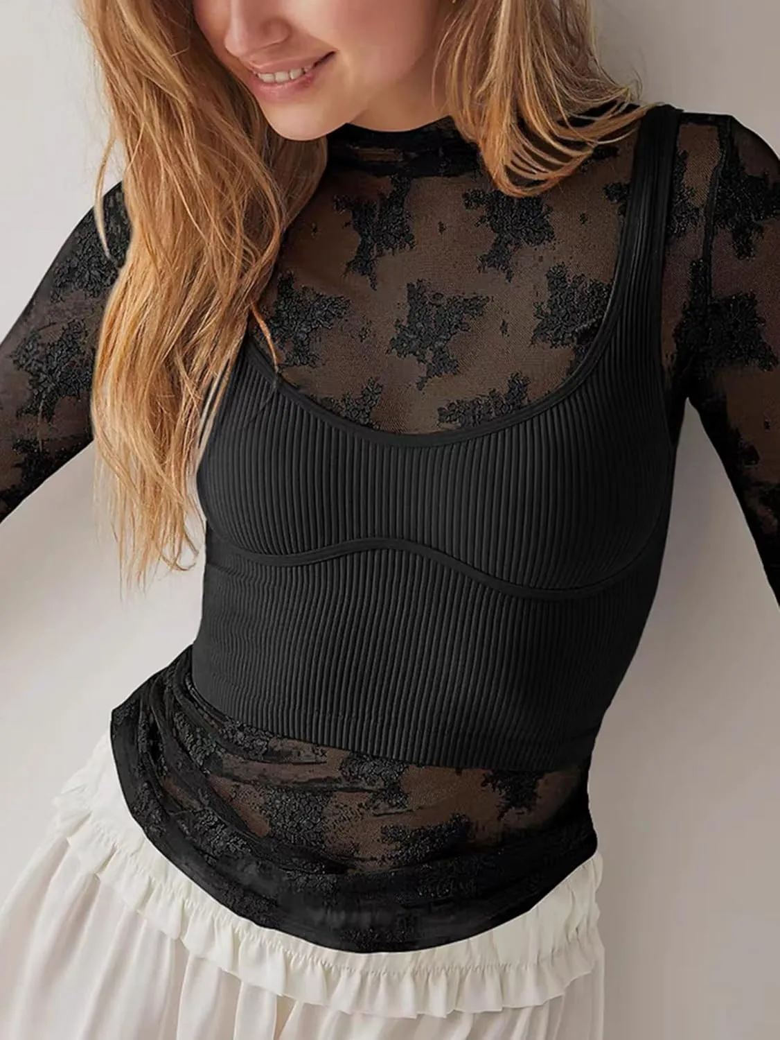 Women Lace Bolero Shrug See Through Floral Cardigan Sheer Mesh Cropped Y2K Going Out Tops