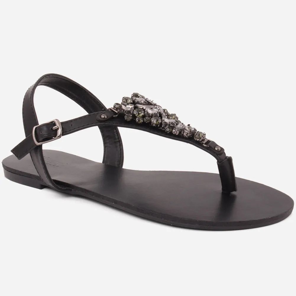Women "GAL" Wide Fit Ankle Strap Flat Sandals