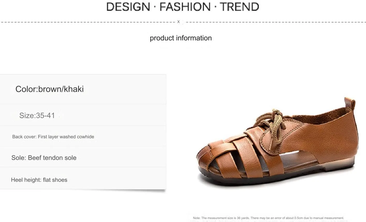 Womens Genuine Leather Hollow Lace up Fisherman Sandals Outdoor Non-SlipComfortable Slip On Baotou Soft Sole Breathable Gladiator Sandals Casual Walking Braid Flats Loafers