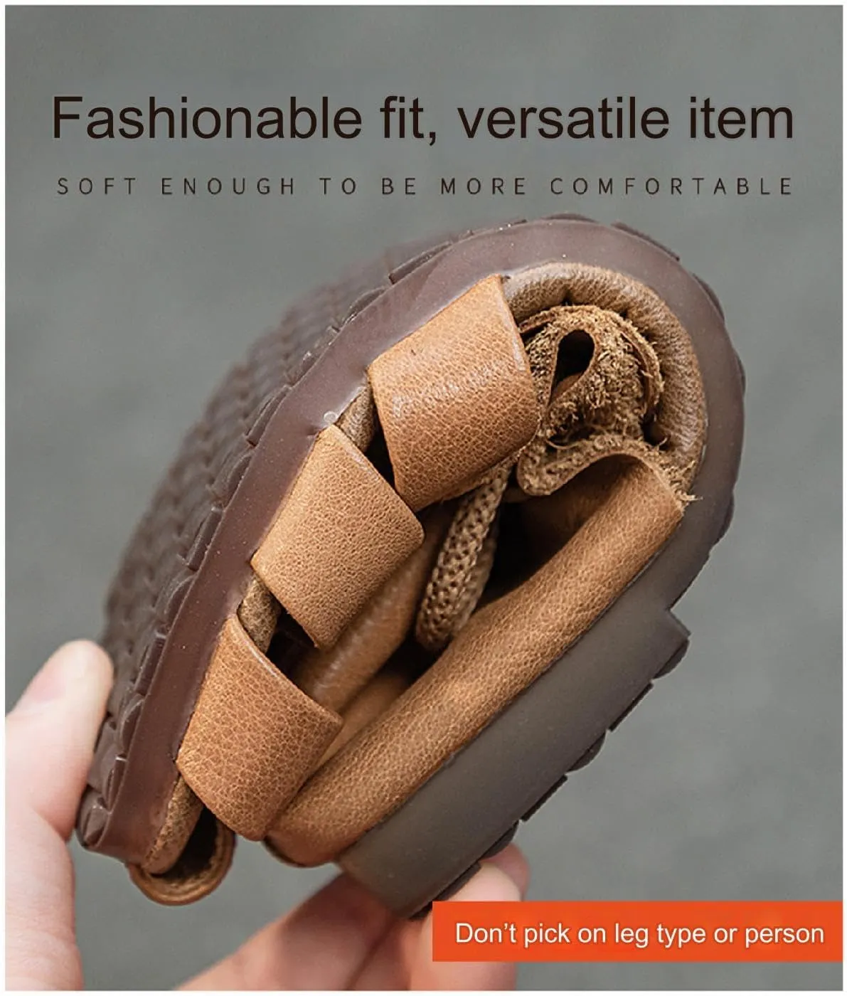 Womens Genuine Leather Hollow Lace up Fisherman Sandals Outdoor Non-SlipComfortable Slip On Baotou Soft Sole Breathable Gladiator Sandals Casual Walking Braid Flats Loafers