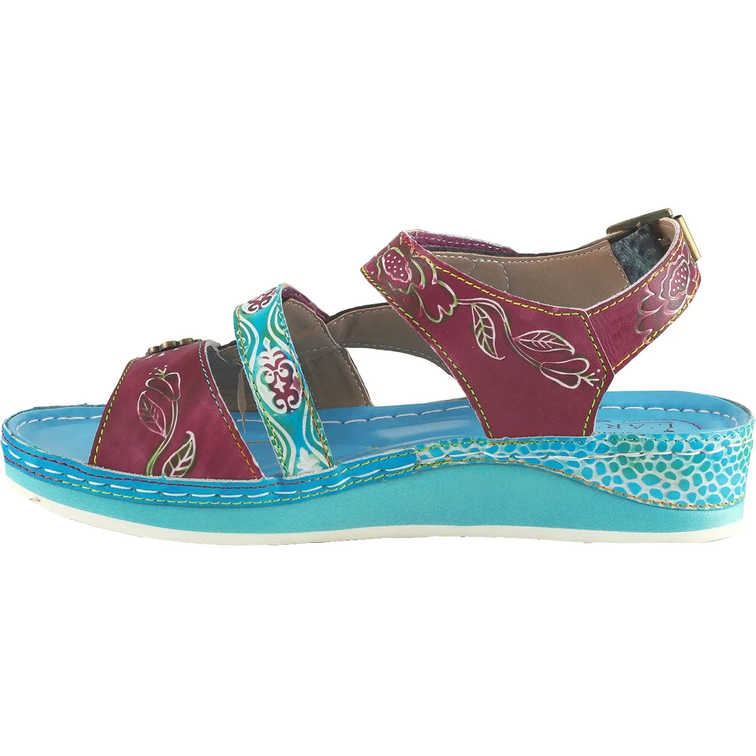 Women's L'Artiste by Spring Step Sumacah Aqua Multi Leather