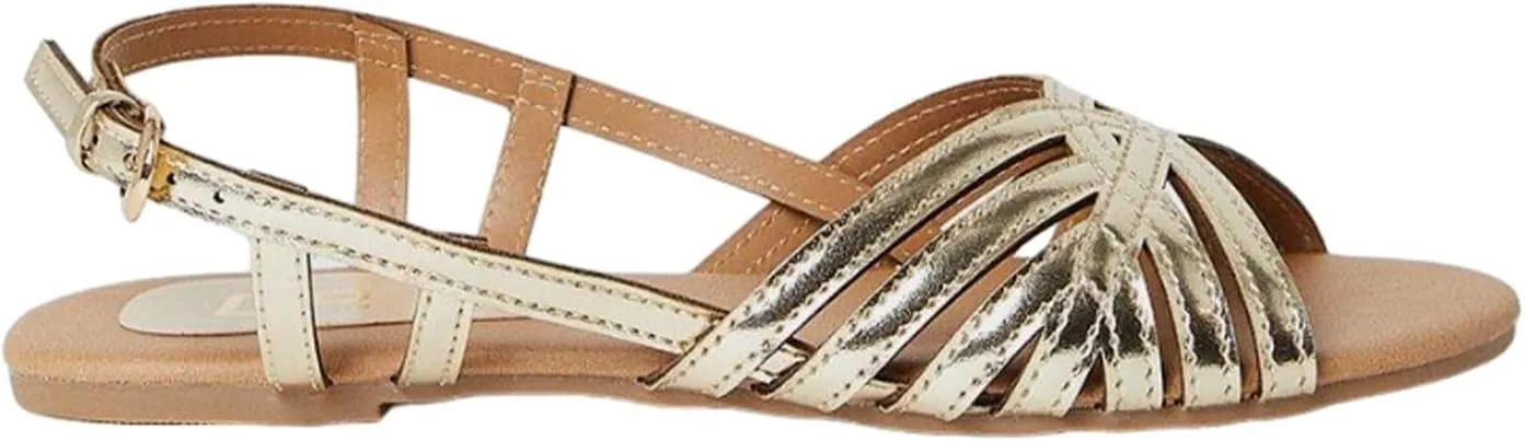 Womens Lattice Strappy Flat Sandals