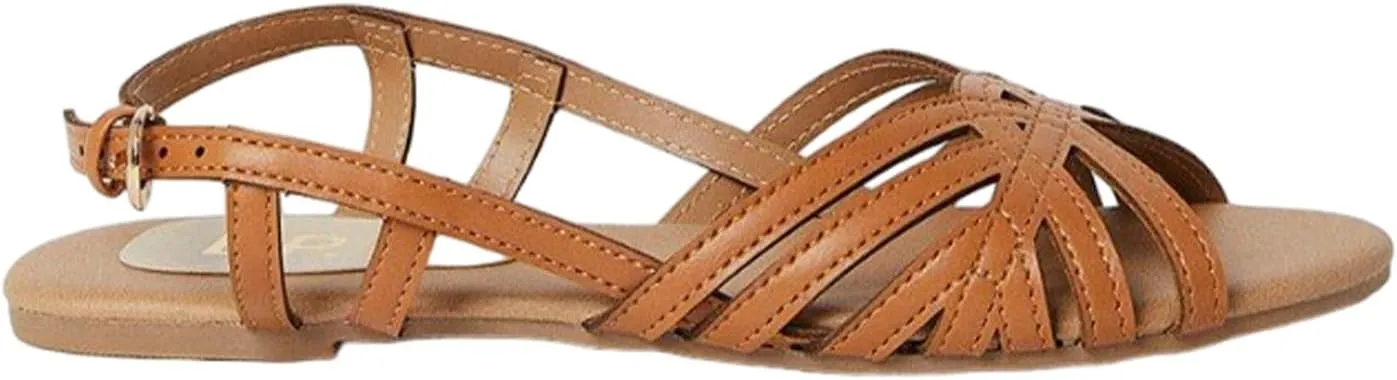 Womens Lattice Strappy Flat Sandals