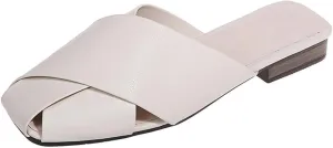 Women's Mule Shoes Split Toe Low Heel Women's Open Back Loafer Shoes Party Mule Sandals