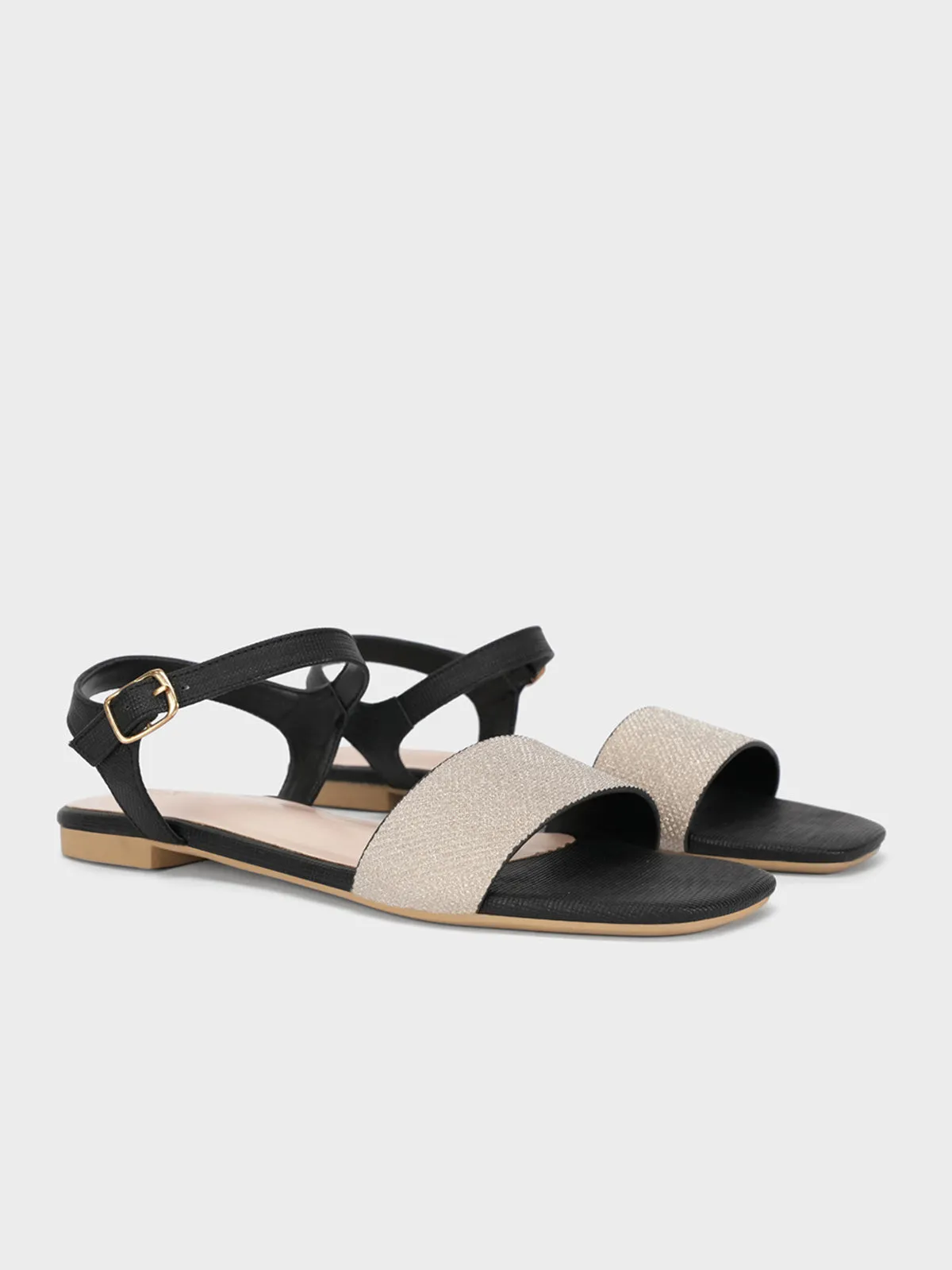Womens "ORIOLE" Shimmer Flat Sandals