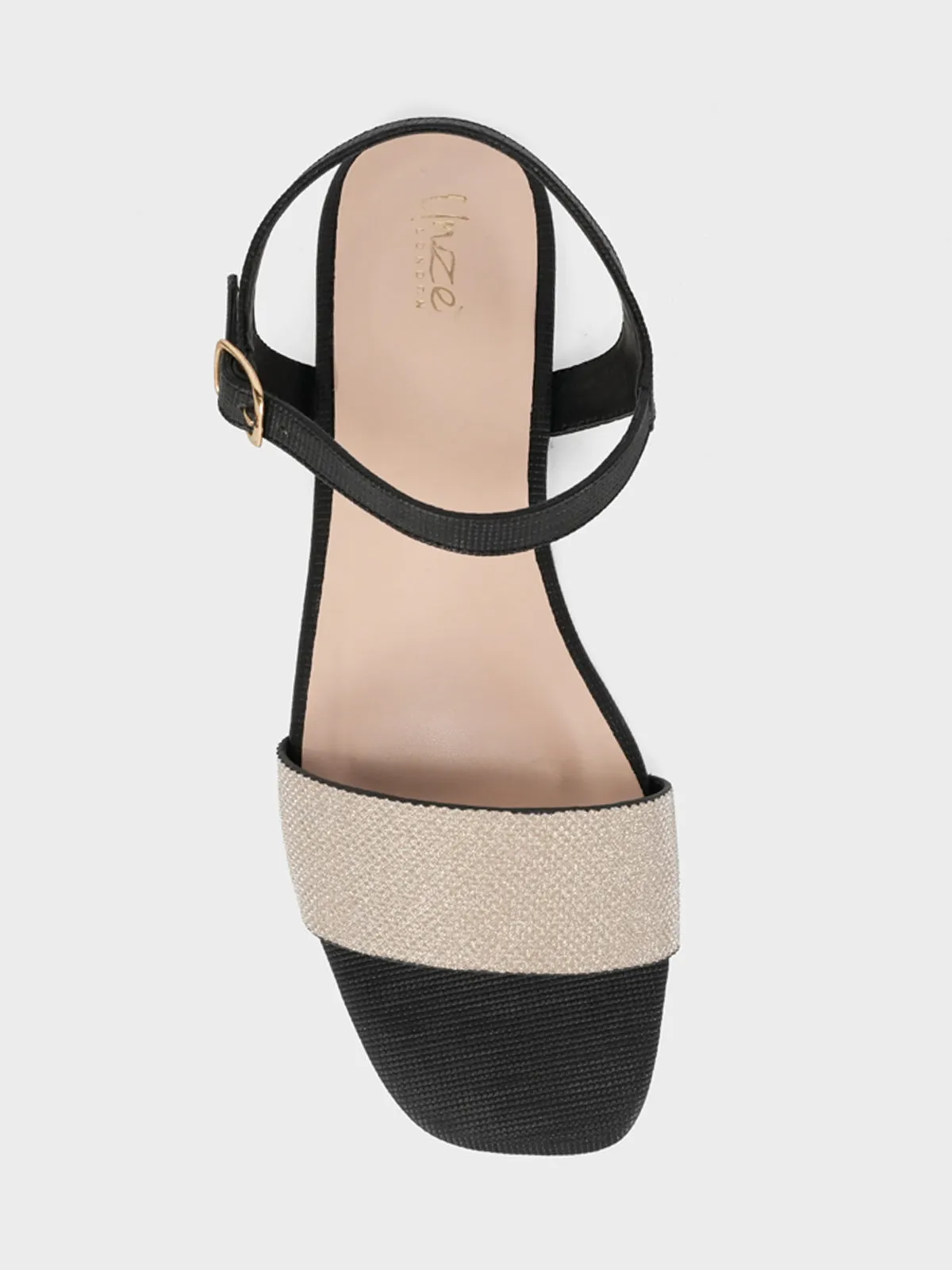 Womens "ORIOLE" Shimmer Flat Sandals