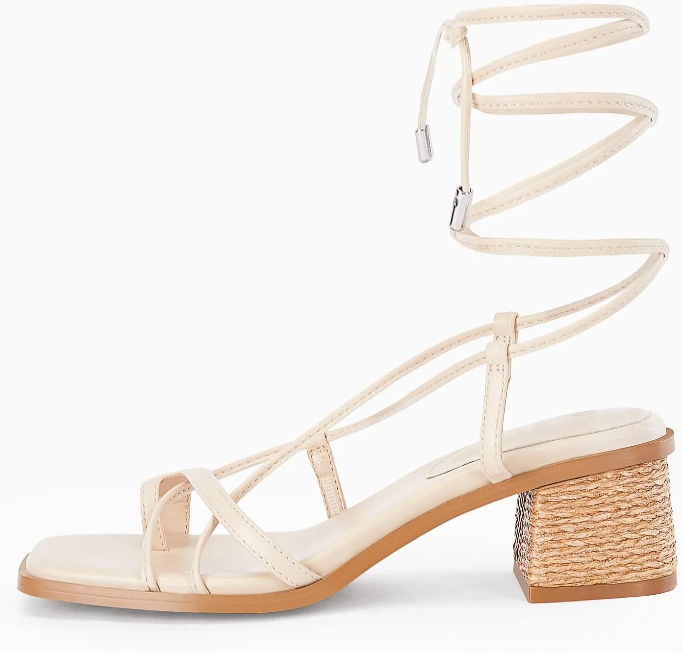 Womens Strappy Heels Thong Gladiator Flat Sandals Dressy Summer Low Chunky Block Heeled Roman Shoes