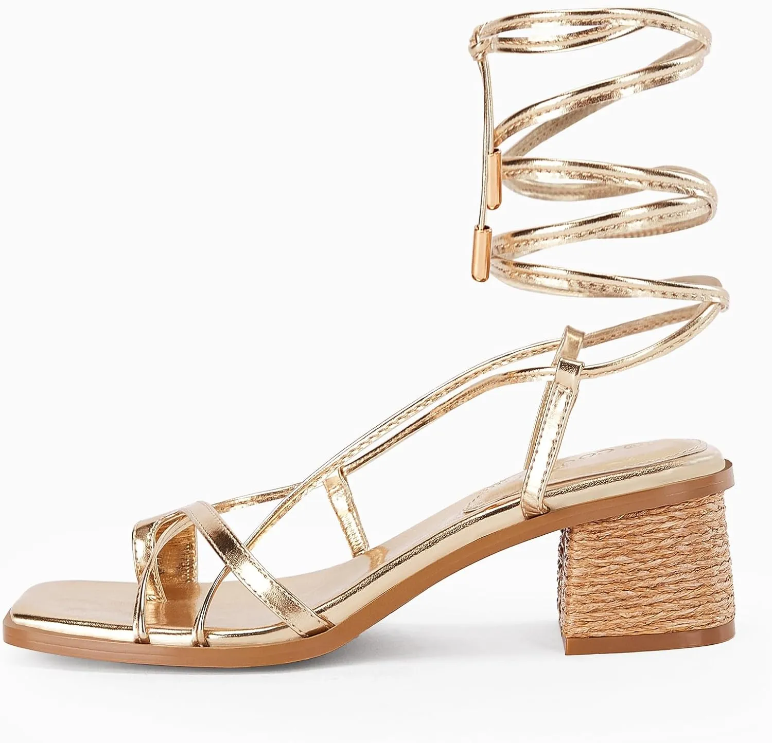 Womens Strappy Heels Thong Gladiator Flat Sandals Dressy Summer Low Chunky Block Heeled Roman Shoes