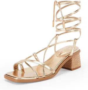 Womens Strappy Heels Thong Gladiator Flat Sandals Dressy Summer Low Chunky Block Heeled Roman Shoes