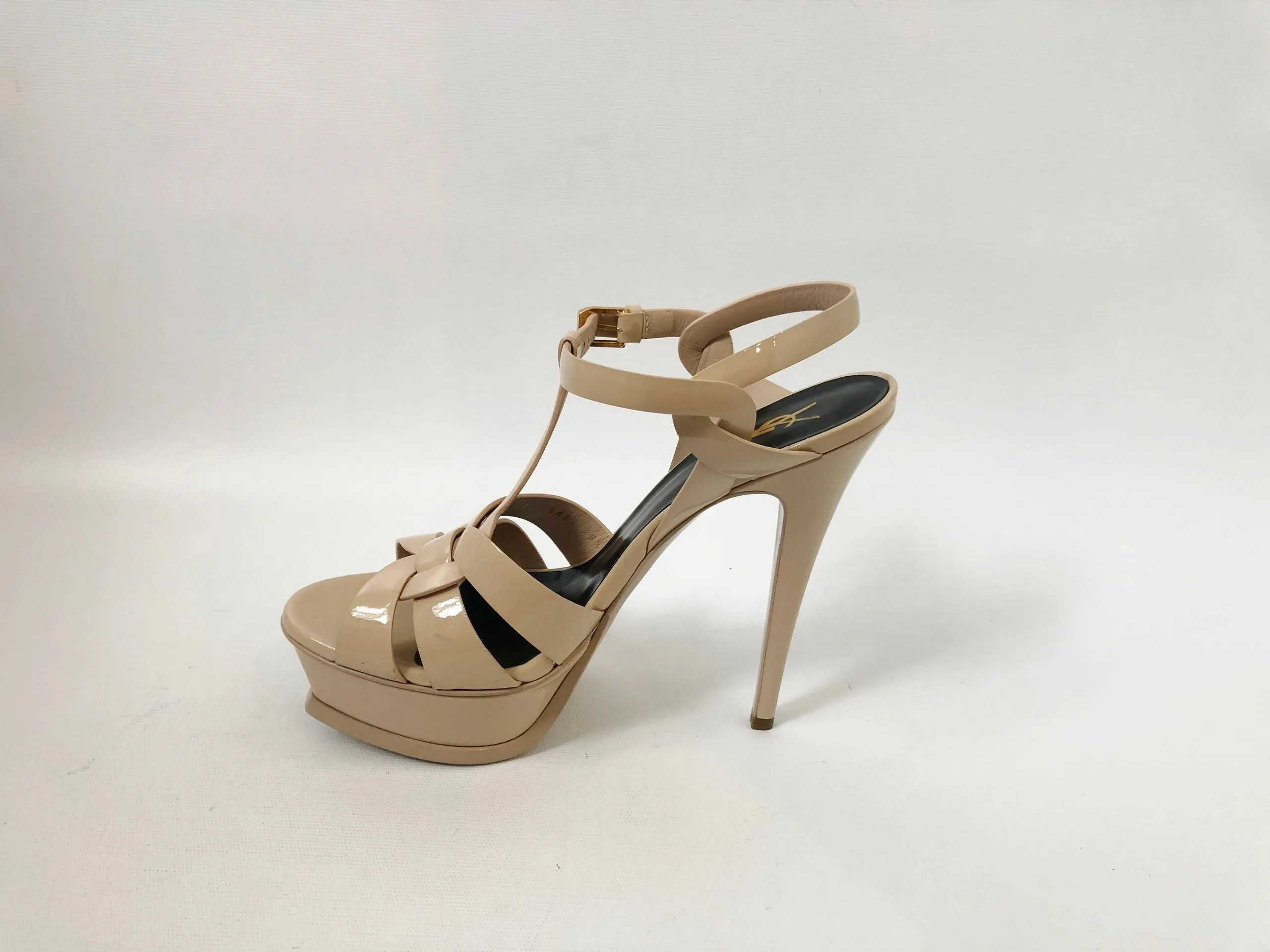 Yves Saint Laurent Patent Leather Tribute 105 Sandal Size 38.5 It (8.5 Us)