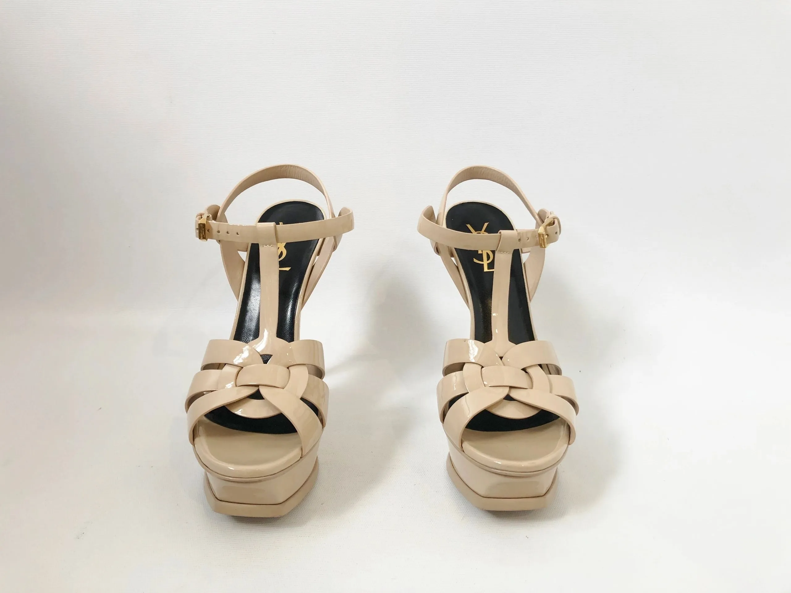 Yves Saint Laurent Patent Leather Tribute 105 Sandal Size 38.5 It (8.5 Us)